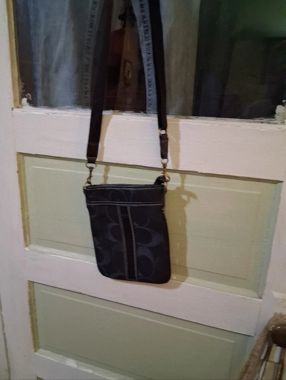 Coach Black Signature Jacquard Crossbody Bag